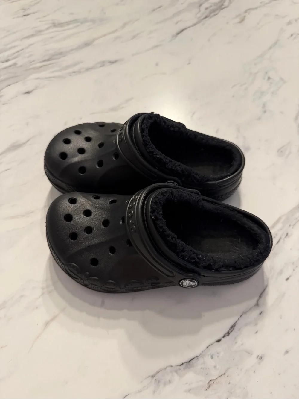 CROCS Kids Classic Lined Clogs in Black